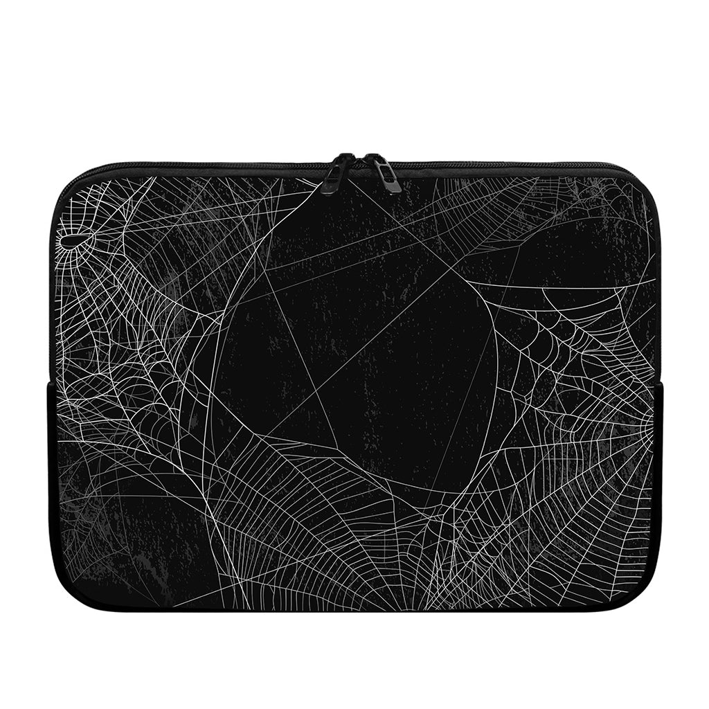Halloween Spider Web Print Laptop Sleeve