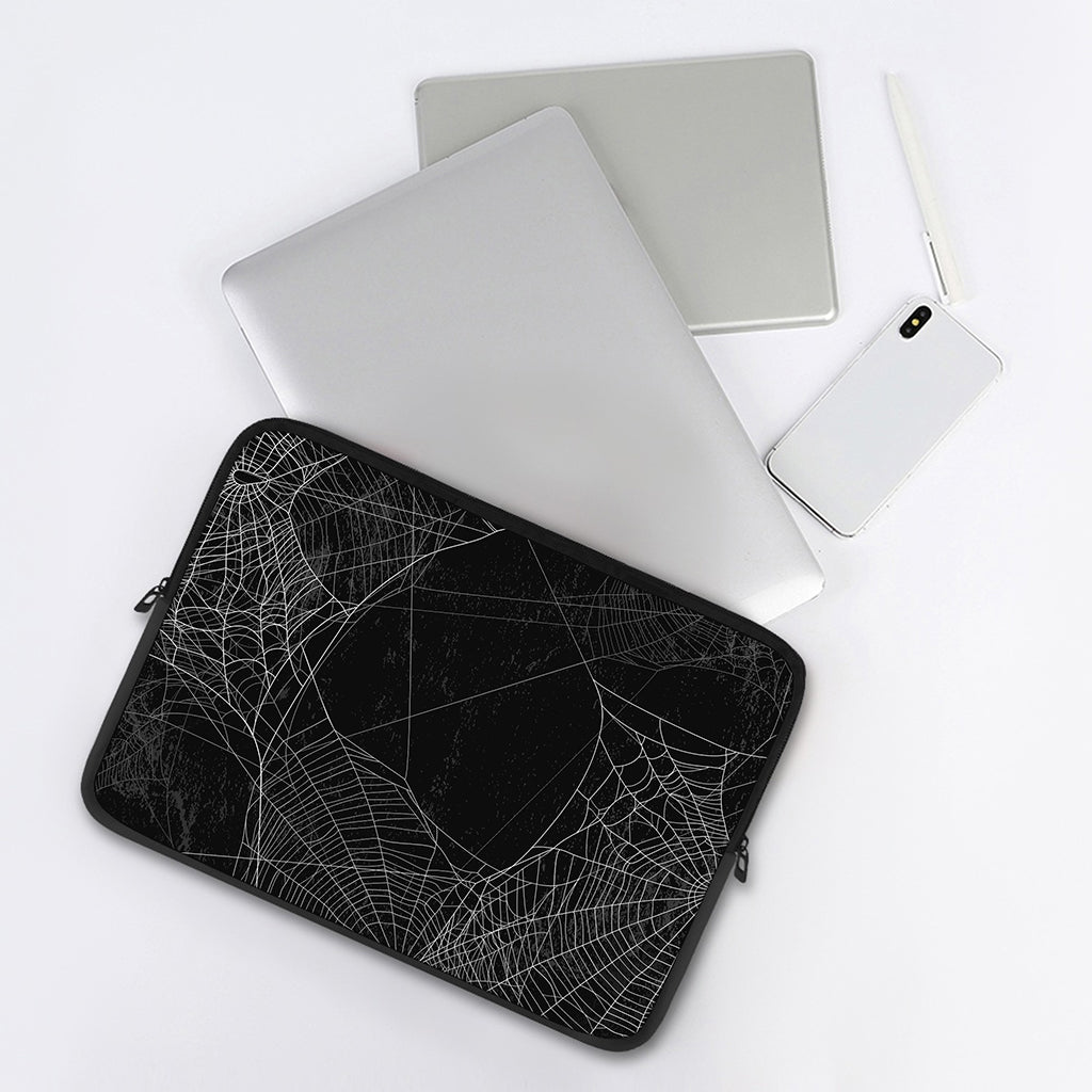 Halloween Spider Web Print Laptop Sleeve