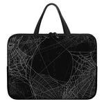 Halloween Spider Web Print Laptop Sleeve With Handle