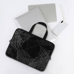 Halloween Spider Web Print Laptop Sleeve With Handle