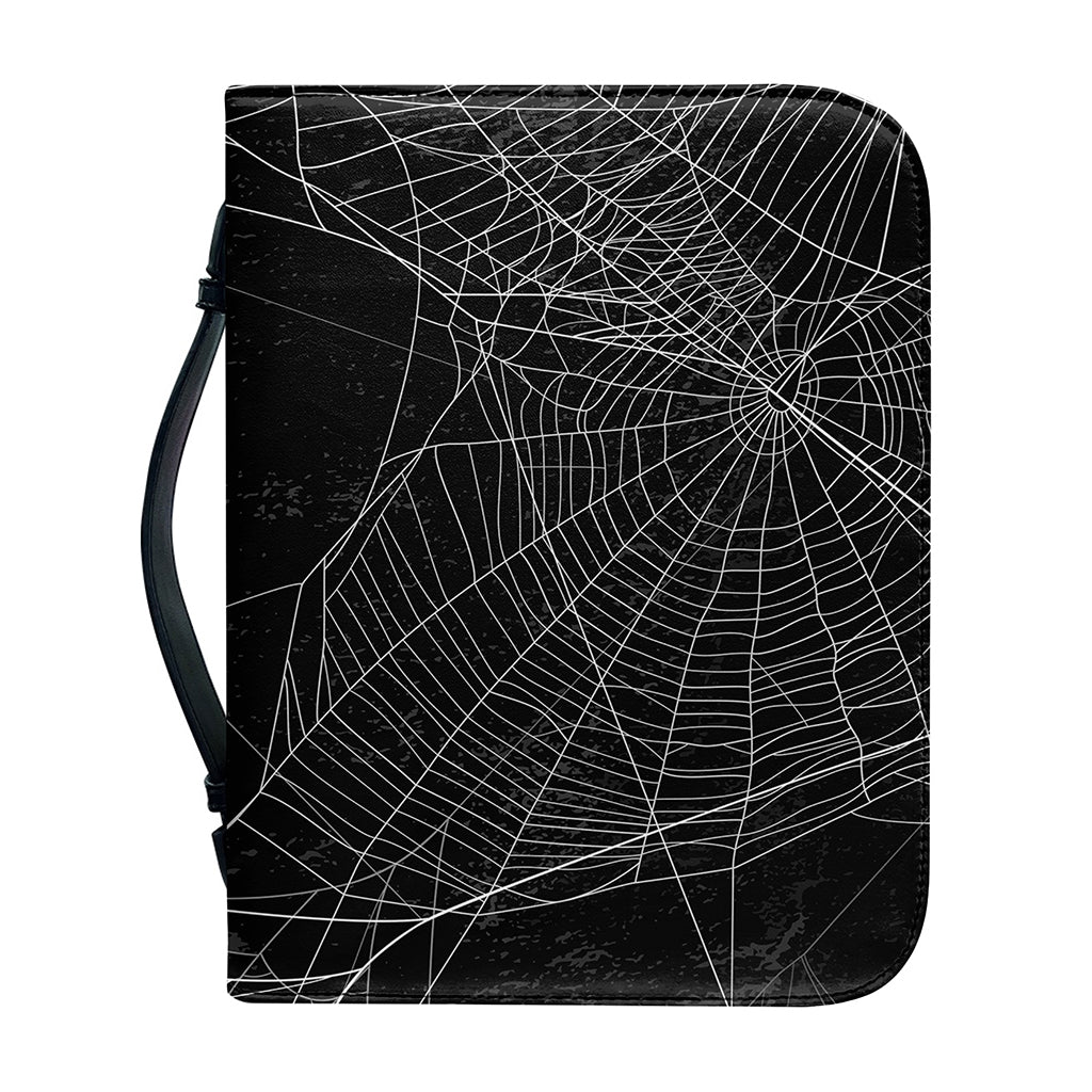 Halloween Spider Web Print Leather Bible Cover