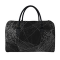 Halloween Spider Web Print Leather Duffel Bag