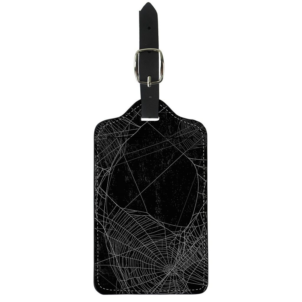 Halloween Spider Web Print Luggage Tag