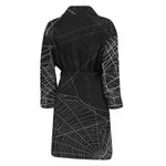 Halloween Spider Web Print Men's Bathrobe
