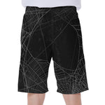 Halloween Spider Web Print Men's Beach Shorts