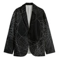 Halloween Spider Web Print Men's Blazer