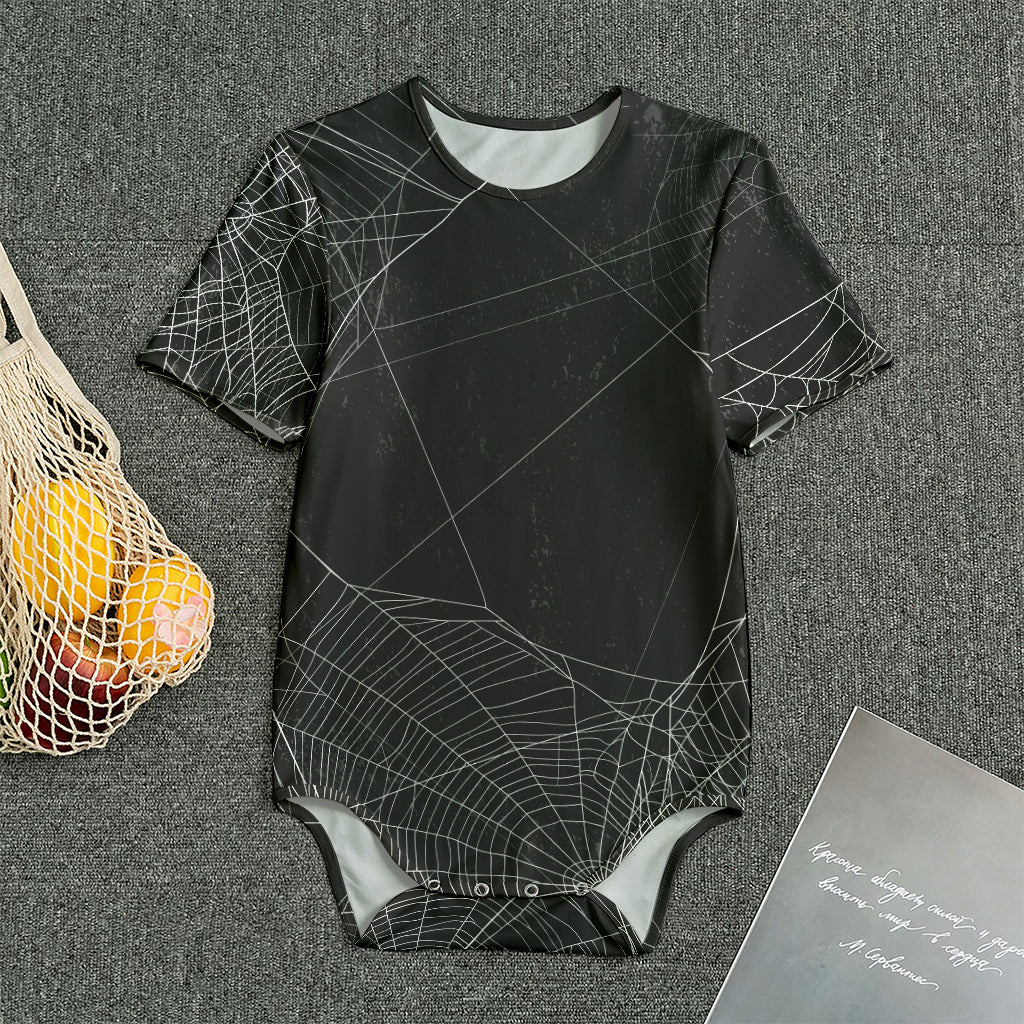 Halloween Spider Web Print Men's Bodysuit