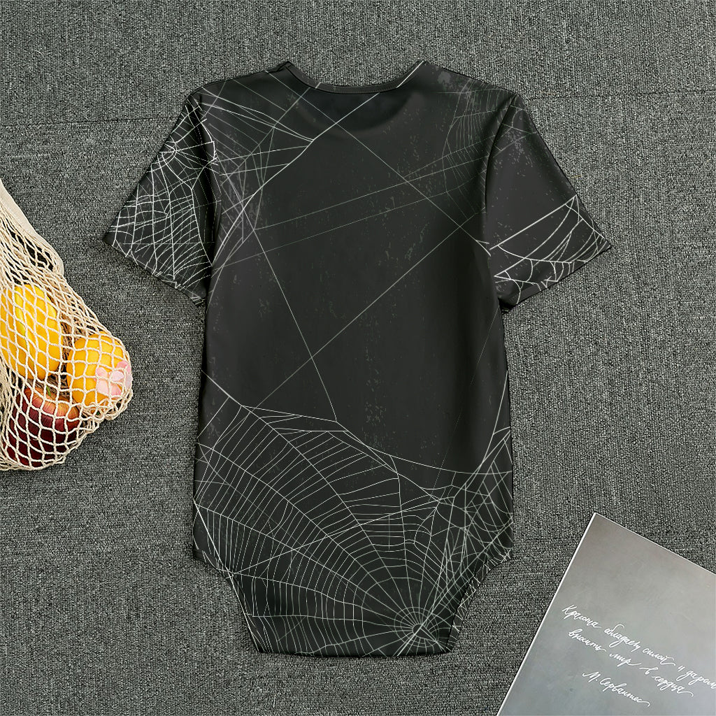 Halloween Spider Web Print Men's Bodysuit