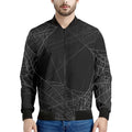 Halloween Spider Web Print Men's Bomber Jacket