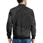 Halloween Spider Web Print Men's Bomber Jacket