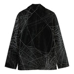 Halloween Spider Web Print Men's Cotton Blazer