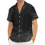 Halloween Spider Web Print Men's Deep V-Neck Shirt