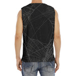Halloween Spider Web Print Men's Fitness Tank Top