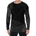 Halloween Spider Web Print Men's Long Sleeve T-Shirt