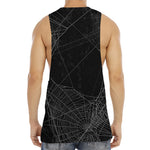 Halloween Spider Web Print Men's Muscle Tank Top