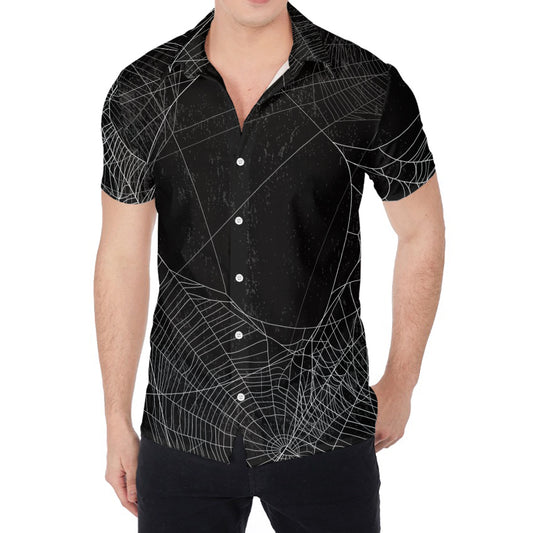 Halloween Spider Web Print Men's Shirt
