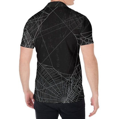 Halloween Spider Web Print Men's Shirt