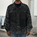 Halloween Spider Web Print Men's Shirt Jacket