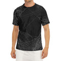 Halloween Spider Web Print Men's Short Sleeve Rash Guard