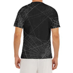 Halloween Spider Web Print Men's Short Sleeve Rash Guard