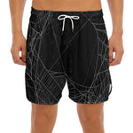 Halloween Spider Web Print Men's Split Running Shorts