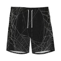 Halloween Spider Web Print Men's Athletic Shorts