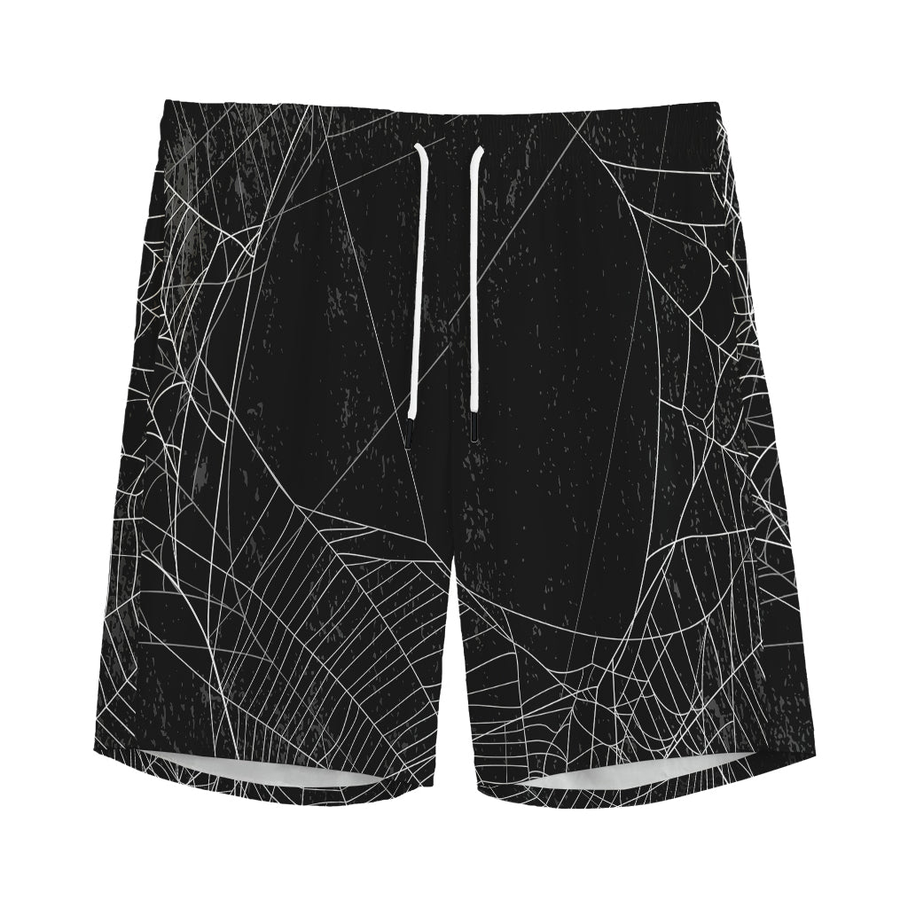 Halloween Spider Web Print Men's Sports Shorts