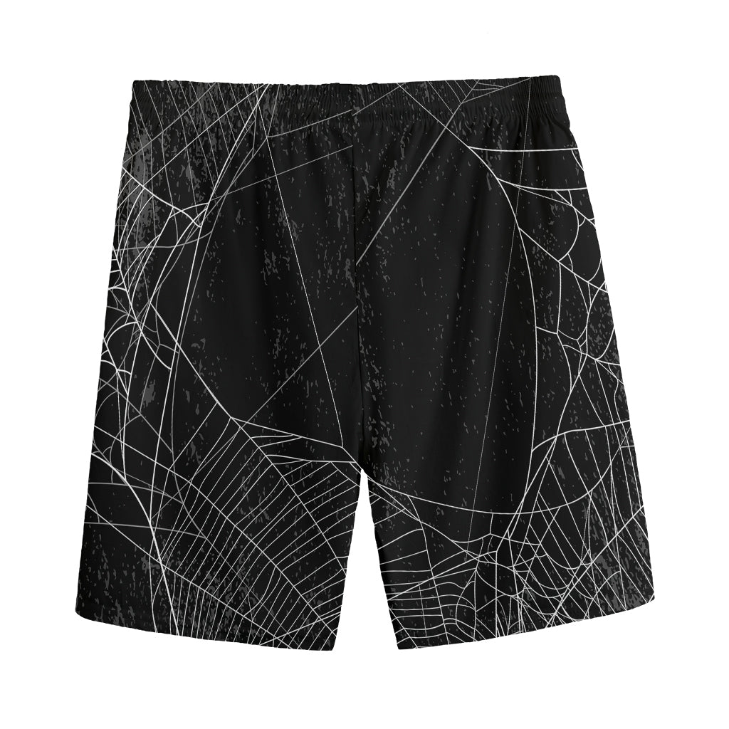 Halloween Spider Web Print Men's Sports Shorts