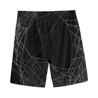 Halloween Spider Web Print Men's Sports Shorts