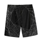 Halloween Spider Web Print Men's Sports Shorts