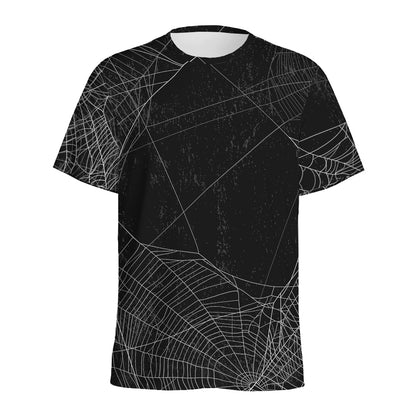 Halloween Spider Web Print Men's Sports T-Shirt
