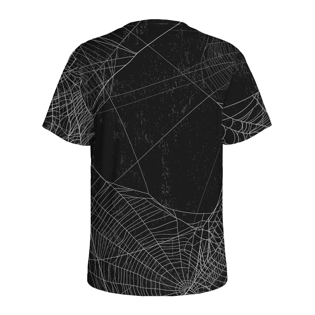 Halloween Spider Web Print Men's Sports T-Shirt