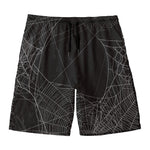 Halloween Spider Web Print Men's Swim Trunks