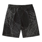 Halloween Spider Web Print Men's Swim Trunks