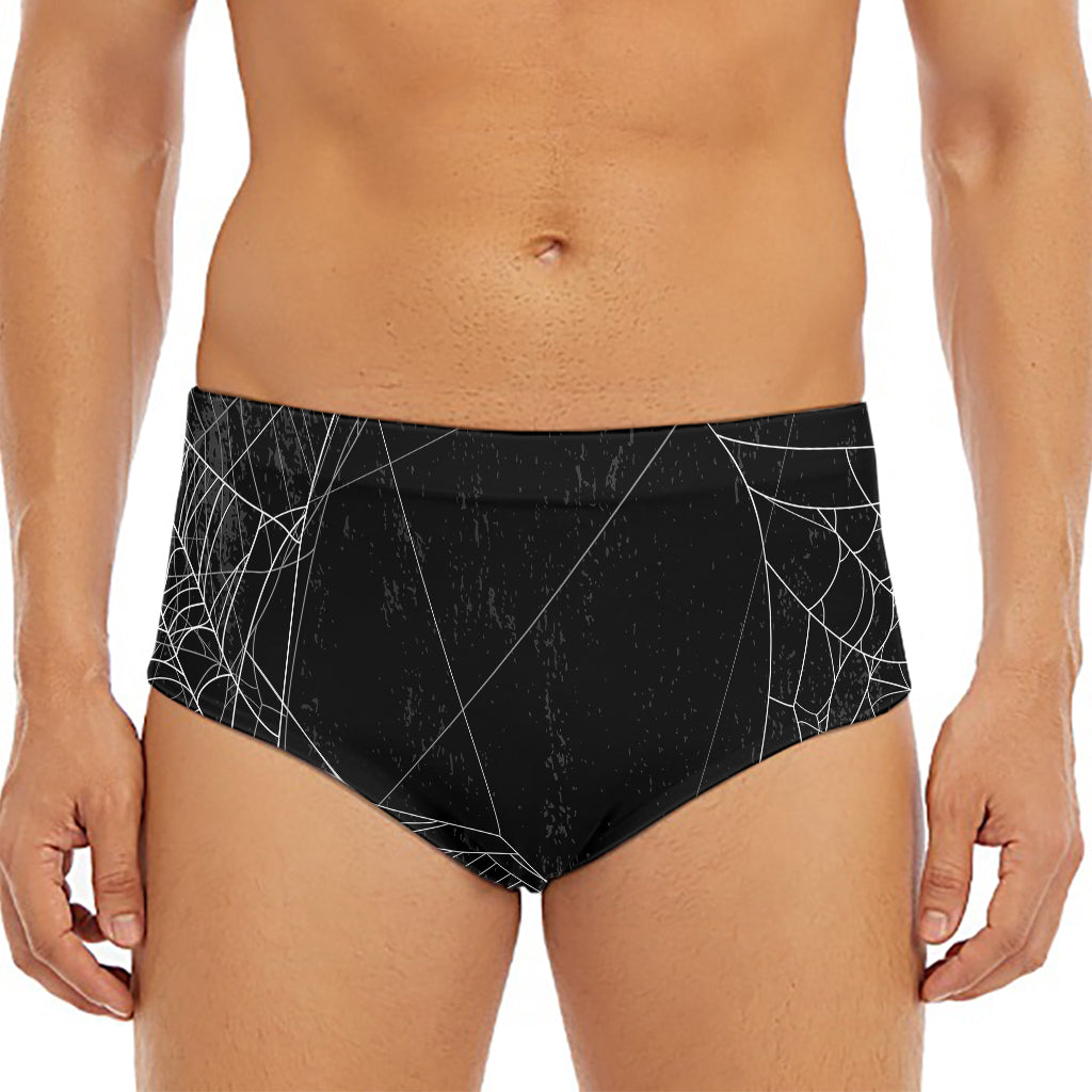 Halloween Spider Web Print Men's Triangle Swim Briefs
