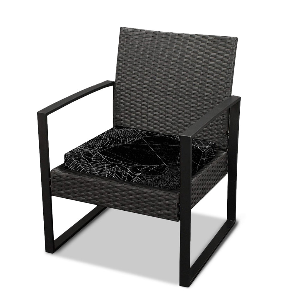 Halloween Spider Web Print Outdoor Seat Cushion Cover