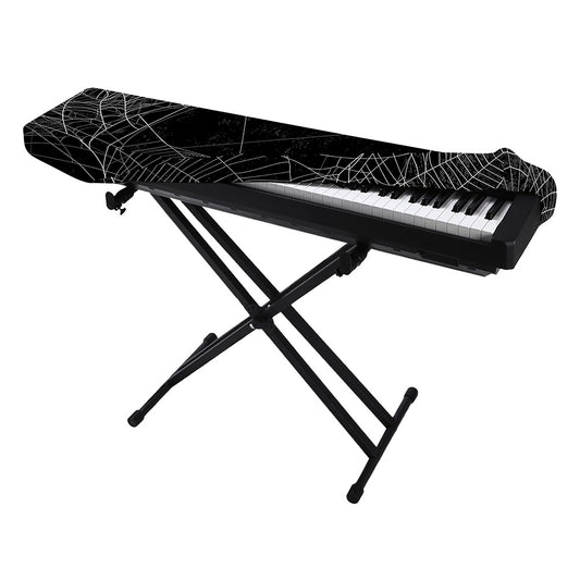 Halloween Spider Web Print Piano Keyboard Cover