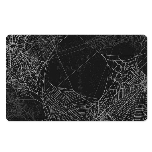 Halloween Spider Web Print Polyester Doormat