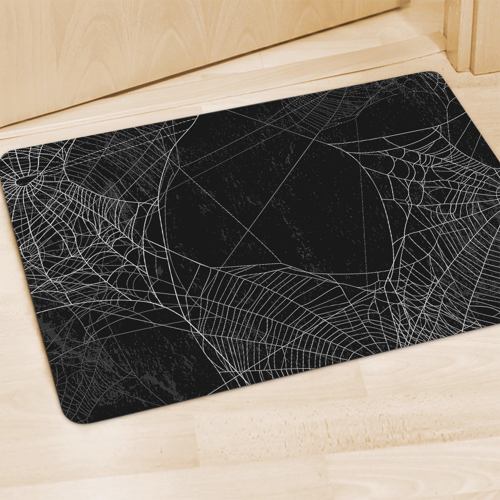 Halloween Spider Web Print Polyester Doormat