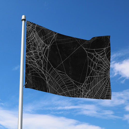 Halloween Spider Web Print Polyester Flag
