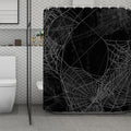 Halloween Spider Web Print Polyester Shower Curtain