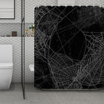 Halloween Spider Web Print Polyester Shower Curtain