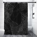 Halloween Spider Web Print Premium Shower Curtain