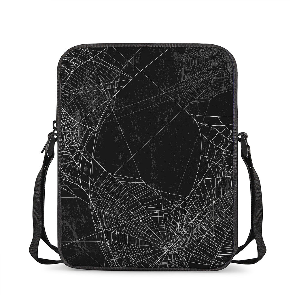 Halloween Spider Web Print Rectangular Crossbody Bag
