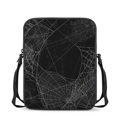 Halloween Spider Web Print Rectangular Crossbody Bag