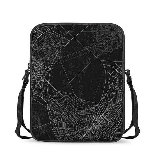 Halloween Spider Web Print Rectangular Crossbody Bag