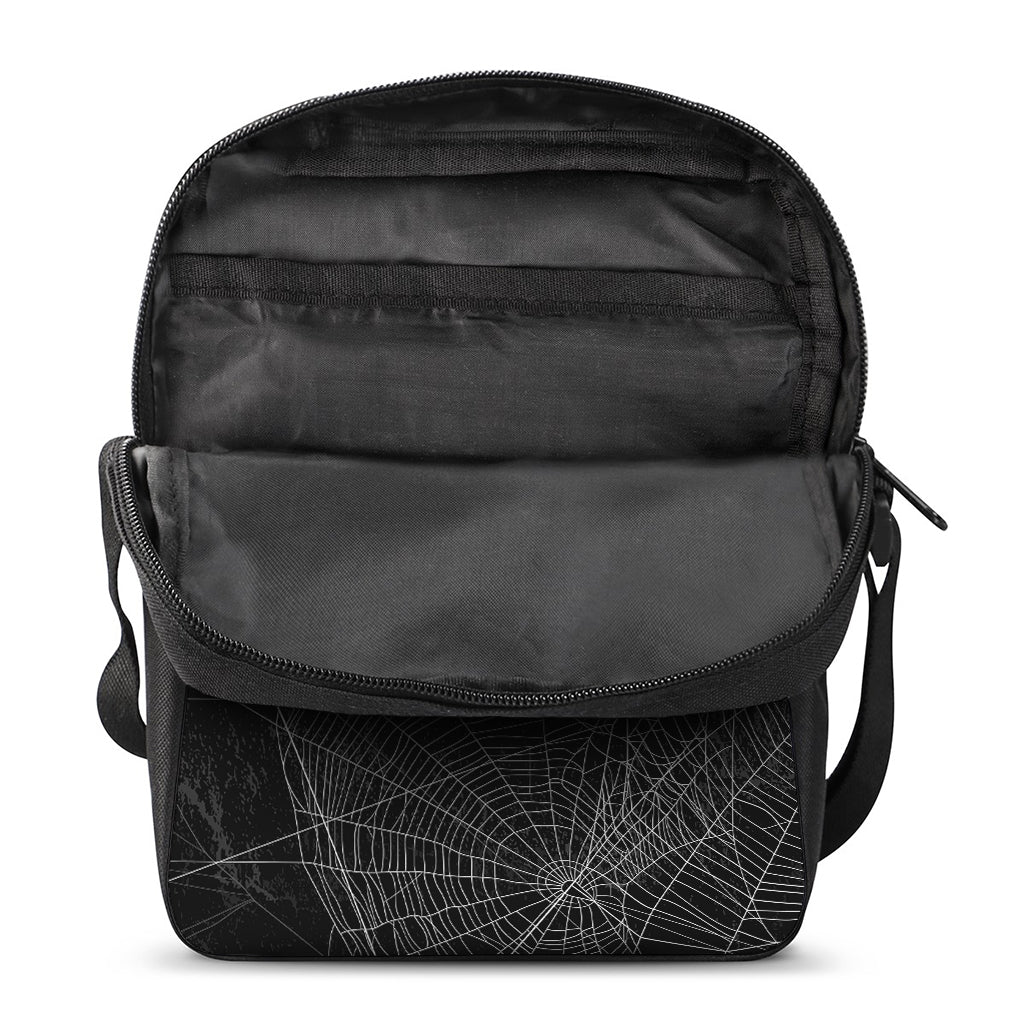 Halloween Spider Web Print Rectangular Crossbody Bag