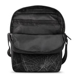 Halloween Spider Web Print Rectangular Crossbody Bag