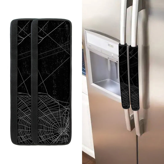 Halloween Spider Web Print Refrigerator Handle Covers