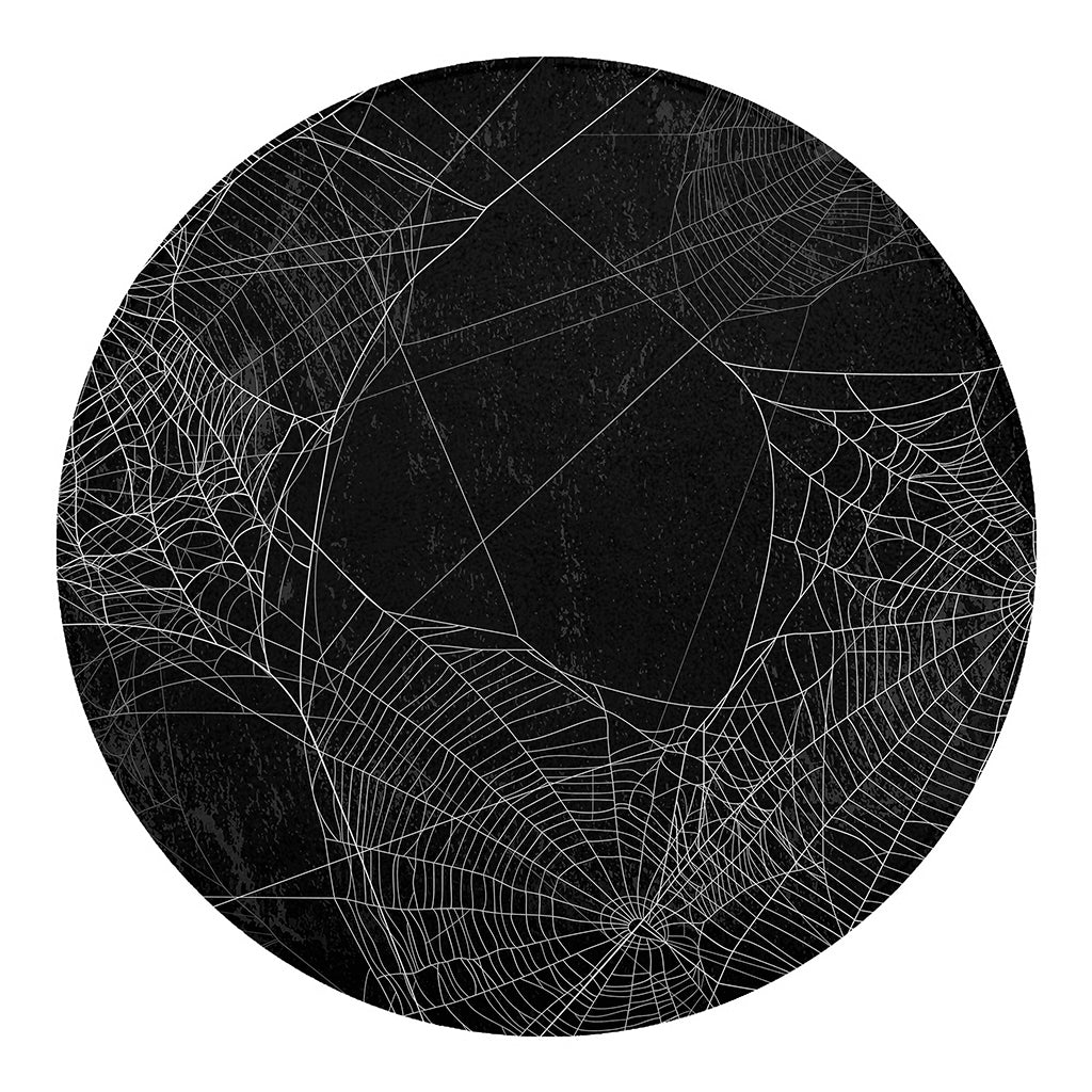Halloween Spider Web Print Round Blanket